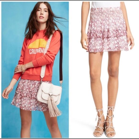 Anthropologie Rebecca Minkoff Floral Canyon Mini Skirt - Picture 14 of 16